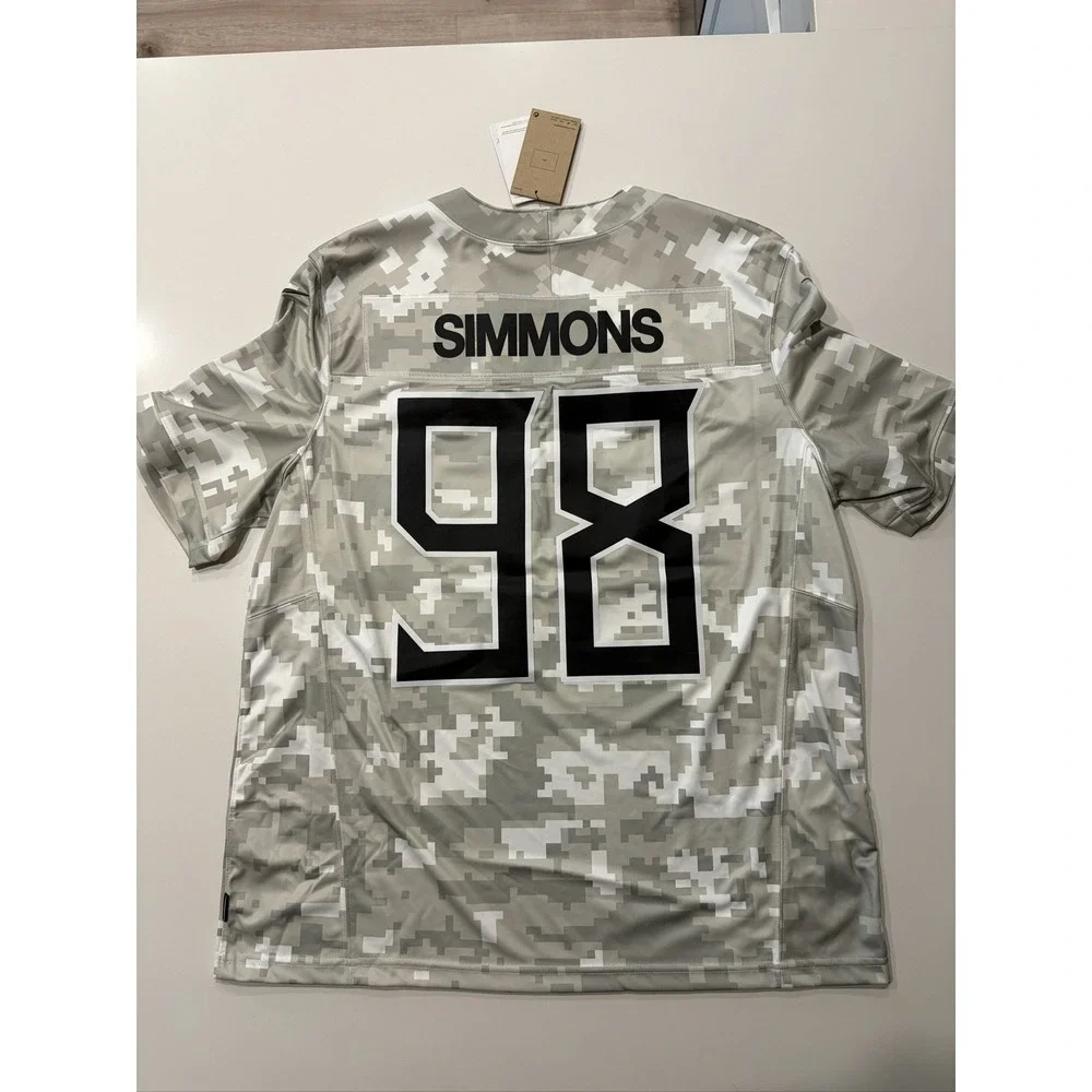 Nike Salute to Service Tennessee Titans Jersey Men's XL Digital Camo #98 Simmons